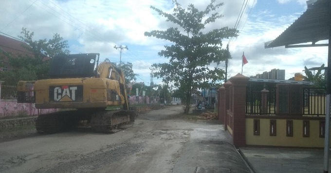 Jalan Beliang Palangka Raya Mulai Diperbaiki