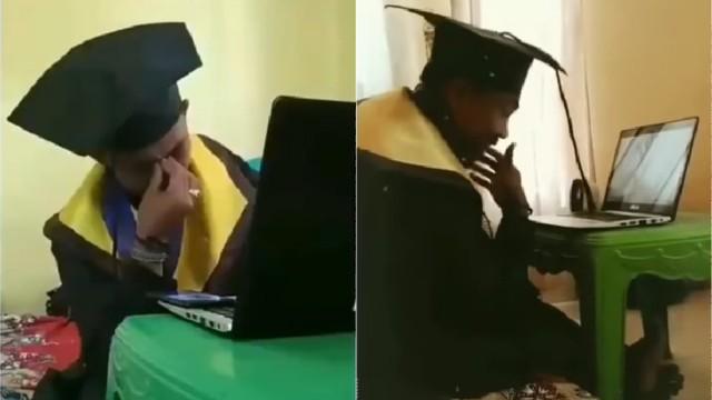 Kuliah 6 Tahun Berakhir Wisuda di Kasur