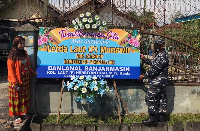 Jadi Korban KRI Nanggala 402, Keluarga Letda Munawir Dibantu Danlanal Banjarmasin