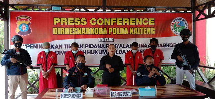 172 Gram Sabu dan Empat Tersangka Diamankan Polda Kalteng