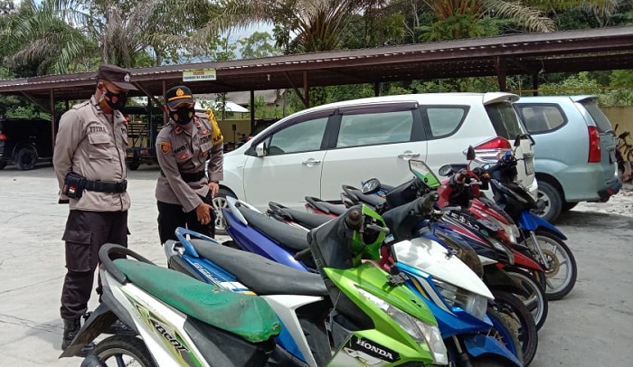 Polsek Kumai Sita Belasan Motor, Ini Pelanggarannya