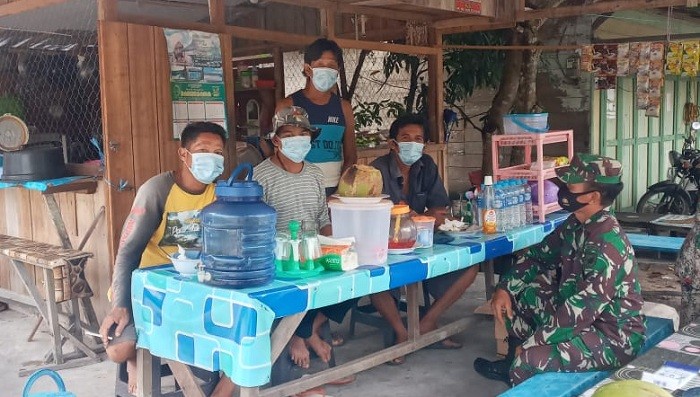 Serda Tumas Minta Warga Jaga Kamtibmas Sambil Sosialisasi Protkes