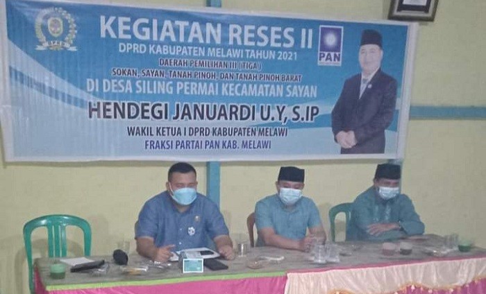 Legislator Melawi, Hendegi Janji Akan Perjuangkan Aspirasi Masyarakat Siling Permai