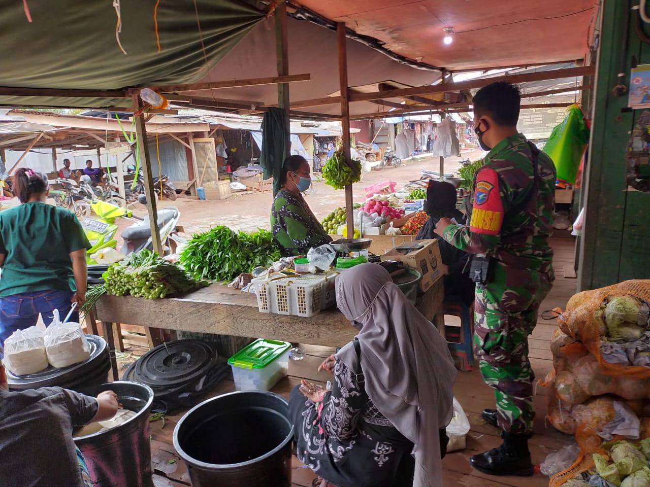 Pedagang Pasar Di Parenggean Diingatkan Prokes
