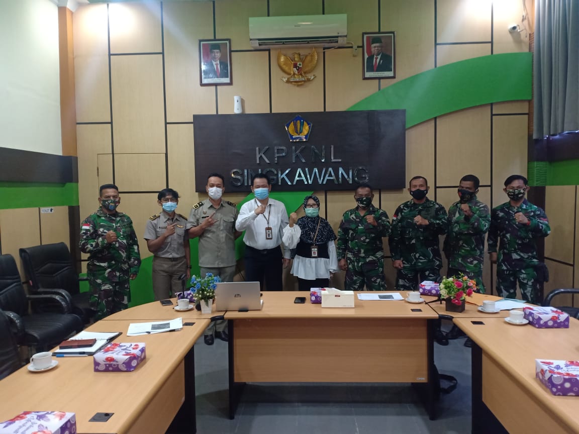 Jaga Aset Negara, Zidam Sibergi KPKNL dan BPN Singkawang 
