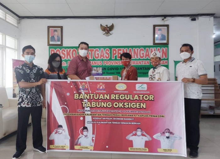 RSDS Palangka Raya Dapat Bantuan Regulator Oksigen dari Kadin Kalteng