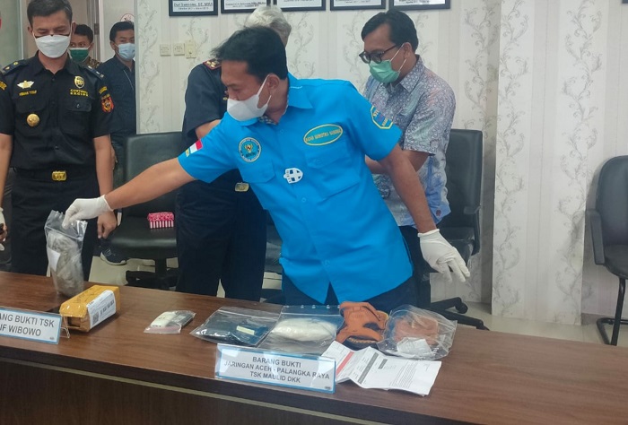 BNNP Kalteng Gagalkan Penyelundupan Ganja Via Jasa Pengiriman Barang