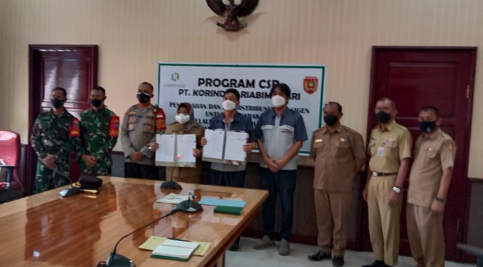 Bupati Kobar Teken MOU dengan PT Korindo Atur Kerjasama Pendistribusian Oksigen