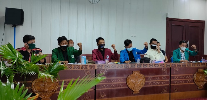Datangi Wagub Kalteng, Aliansi BEM Sampaikan Tuntutan untuk Evaluasi Penanganan Covid
