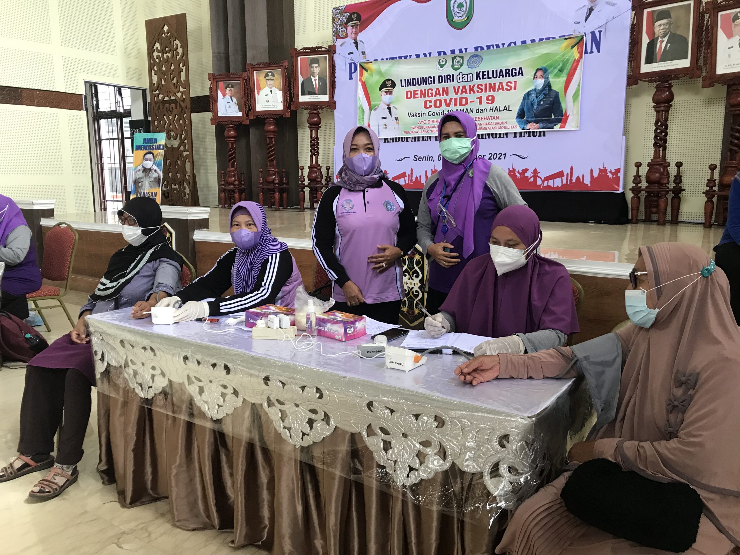 Masyarakat Antusias Ikuti Vaksinasi Oleh TP PKK Kotim