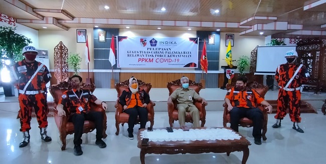 Pemko Palangka Raya Apresiasi GTC Pemuda Pancasila Relawan Task Force