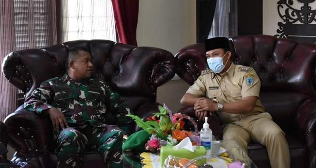 Kunjungi Lamandau, Ini Pesan Danrem ke Bupati