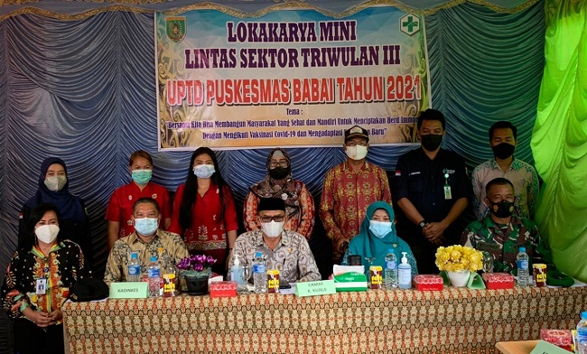 Anggota Koramil 1012-01/Karau Kuala Hadiri Lokakarya Mini Lintas Sektoral