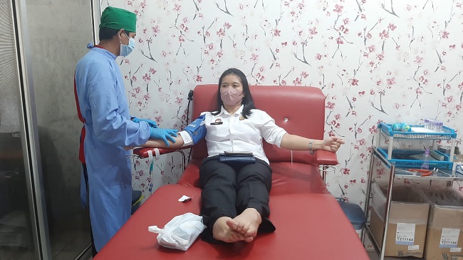 Hari Dharma Karya Dhika, Lapas Pangkalan Bun Laksanakan Giat Donor Darah