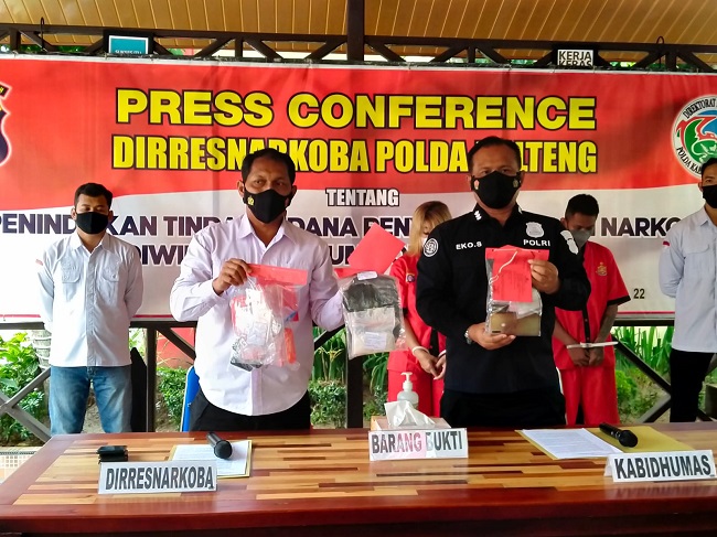 Ditresnarkoba Polda Kalteng Ringkus Tiga Pengedar Shabu