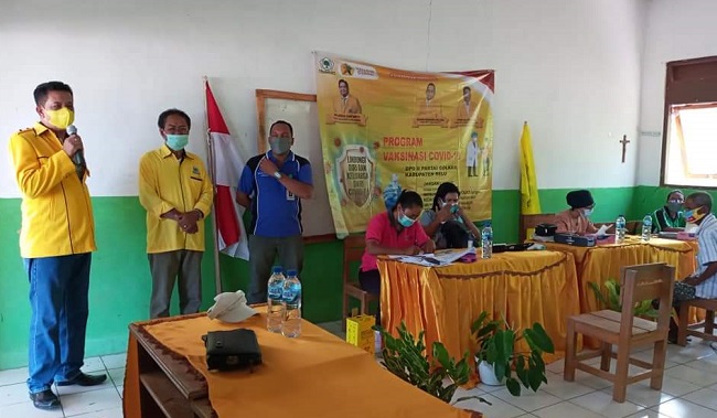 Percepat Target Vaksinasi, Partai Golkar “Gempur” Desa Fatuketi