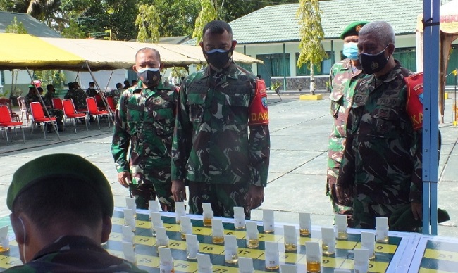 Komitmen P4GN, Seluruh Prajurit Kodim Pangkalan Bun Dites Urine