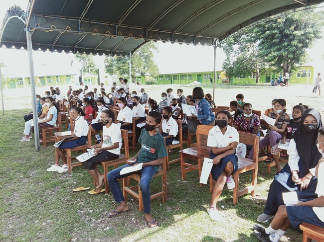 Dukung Pelaksanaan PTM, BINDA NTT Gelar Vaksinasi Bagi Pelajar di Belu