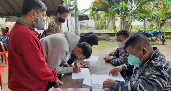 Terlalu Lama Sekolah Daring, Pos AL Kumai Gelar Lomba PBB untuk Siswa