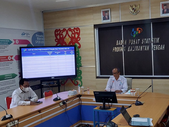 November 2021, Kalimantan Tengah Alami Inflasi Sebesar 0,28 Persen