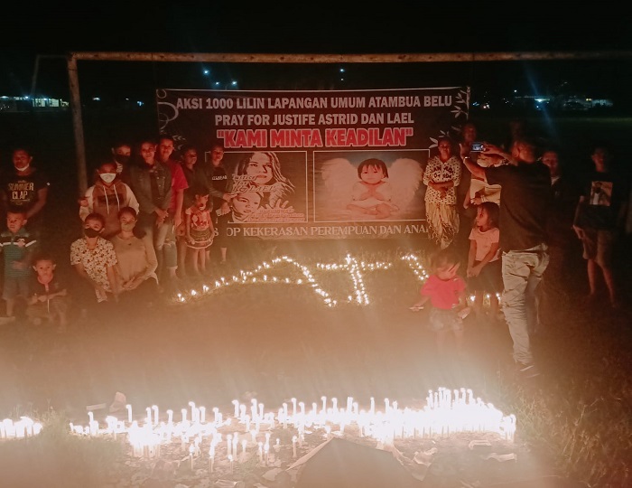 Aksi Seribu Lilin Perbatasan Atambua untuk Astri dan Lael: Kami Minta Keadilan
