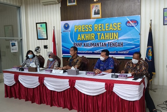 Ini Capaian BNNP Kalteng Selama Setahun Terakhir