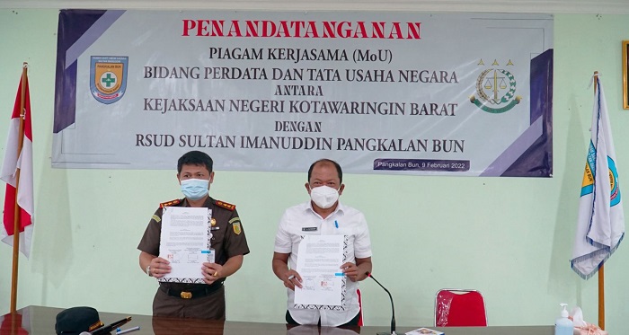 RSUD Sultan Imanuddin Perpanjang Kerjasama dengan Kejaksaan Negeri Kobar
