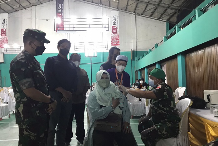 Kolaborasi Kodim 1015 Sampit Bersama Swasta Gelar Vaksinasi Massal