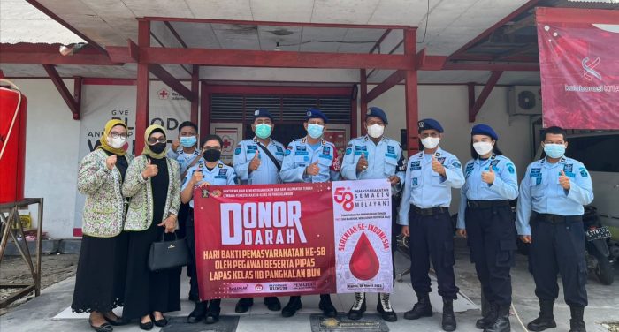 Lapas Pangkalan Bun Gelar Donor Darah unuk Sambut Hari Bhakti Pemasyarakatan ke-58