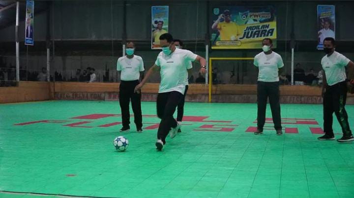 Bupati Hadiri Turnamen Futsal PWI Lamandau Cup