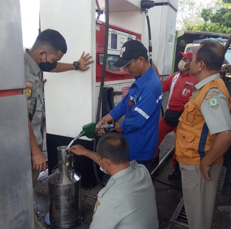 Sejumlah SPBU di Kotim Ditera Ulang oleh Disperdagin