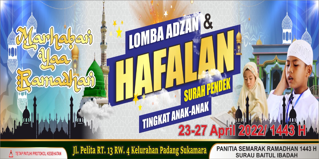 54 Anak-Anak akan Ikuti Lomba Adzan dan Hapalan Surah Pendek di Surau Baitul Ibadah