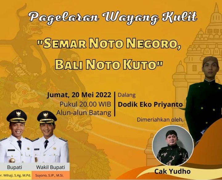 Dua Tahun Vakum, Kini Pemkab Batang Kembali Gelar Wayang Kulit