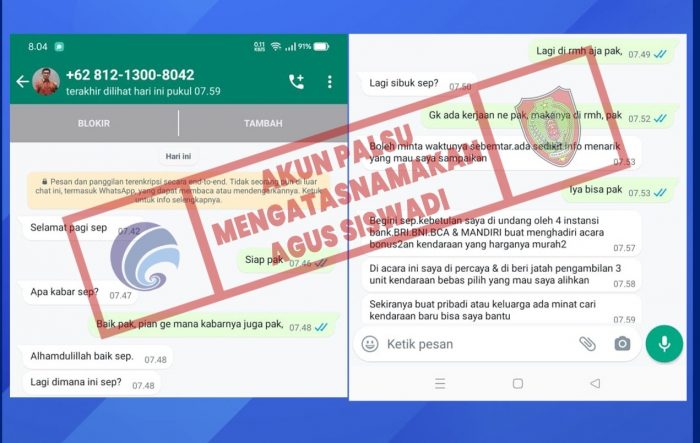 Waspada! Penipu di Medsos Kini Catut Nama Kadis Kominfosantik Provinsi Kalteng