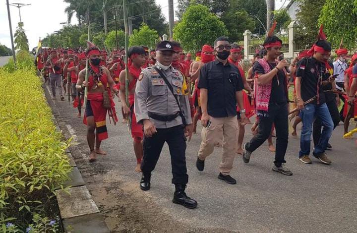 Polres Lamandau Kawal Aksi Damai TBBR