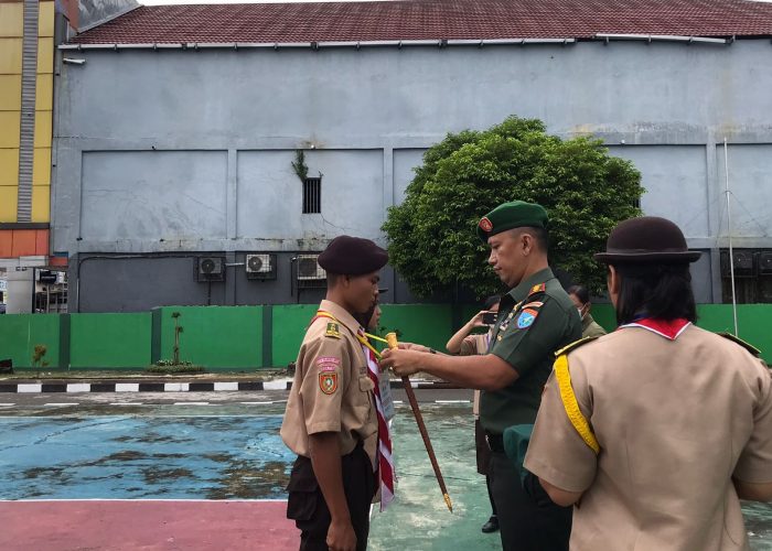 Dandim Buka Kegiatan Kemah Pelantikan Saka Wira Kartika Kodim 1016/PLK Angkatan X Tahun 2022