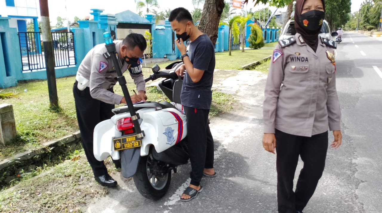 156 Unit Motor Terjaring Petugas dalam Operasi Patuh Telabang di Kobar