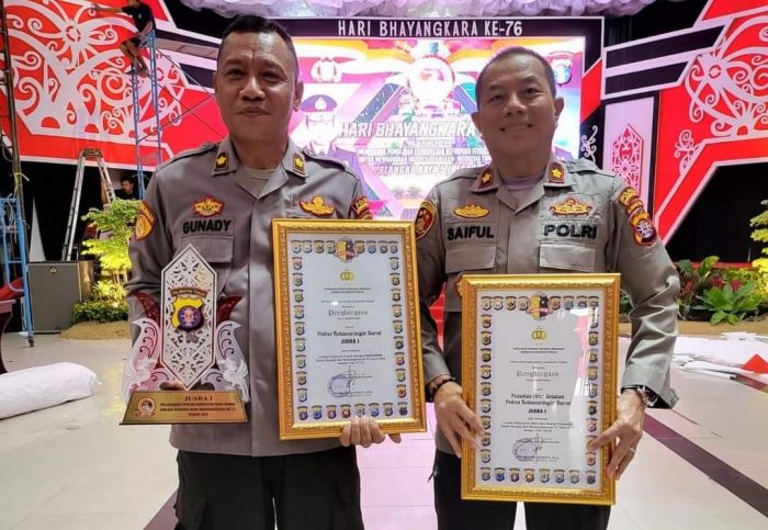 Punya Pelayanan Publik Terbaik, Polres Kobar dan Polsek Arsel Terima Penghargaan Ombudsman RI