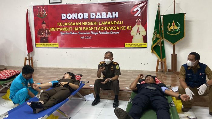 Semarakkan HUT Adhyaksa, Kejari Lamandau Gelar Donor Darah