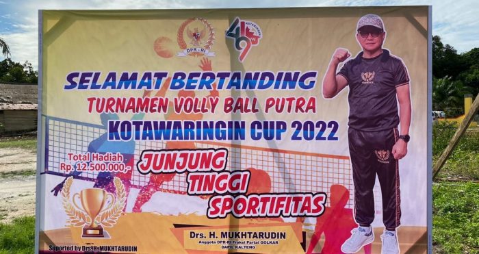 Anggota DPR RI Mukhtarudin Sponsori Turnamen Volly Ball Kotawaringin Cup