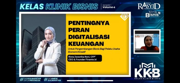 Kelas Klinik Bisnis Bagikan Ilmu Pentingnya Digitalisasi Keuangan Bagi Pelaku UMKM   