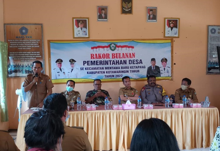 Gelar Rakor Bulanan, Camat MB Ketapang Pastikan Pelayanan di Desa Maksimal