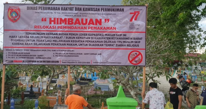 Penuh, TPU Muslim Skip dan TPU Kristen di Pangkalan Bun Ditutup Total