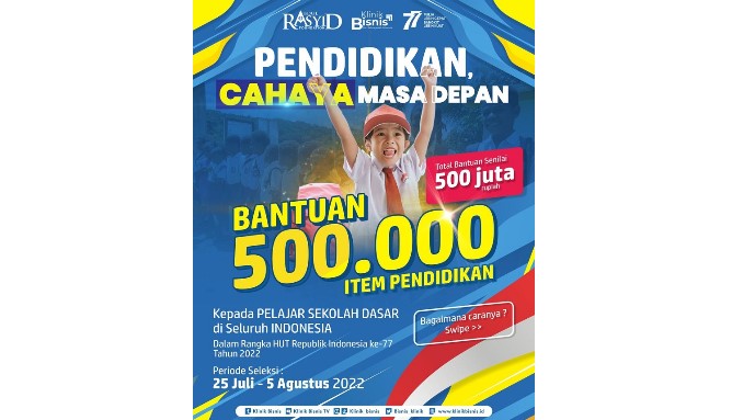 Monica Putri Rasyid Bagikan 500.000 Paket Perlengkapan Sekolah untuk Siswa SD se-Indonesia