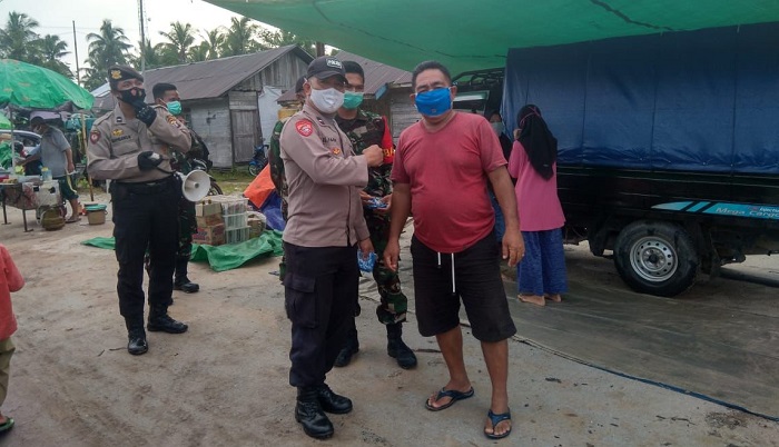 Polsek Jaya Karya Ingatkan Warga Soal Prokes