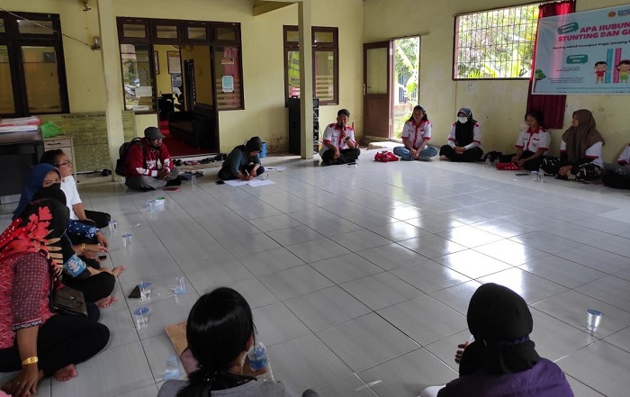 Mahasiswa KKN Kebangsaan Sosialisasikan Bahaya Stunting untuk Ibu-ibu di Desa Anjir Kalampan 