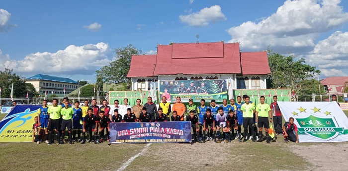 Kodim Palangka Raya Menang Telak di Pertandingan Pembuka Liga Santri