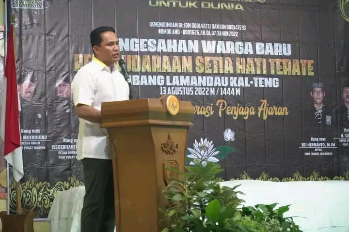 Bupati Lamandau Hadiri Pengesahan Warga Baru PSHT