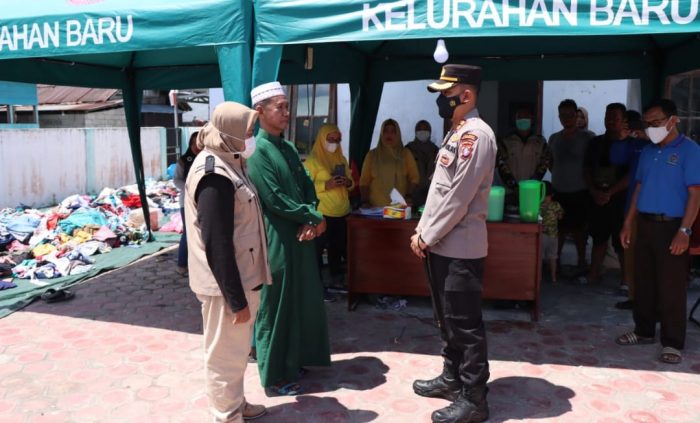 Kunjungi Korban Kebakaran, Kapolres AKBP Bayu Wicaksono Beri Bantuan Sembako