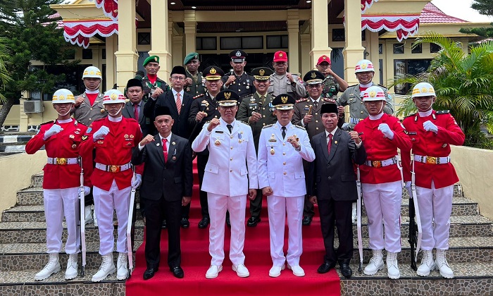 Pimpin Upacara Peringatan HUT RI ke-77, Bupati Lamandau Bacakan Amanat dari Gubernur Kalteng